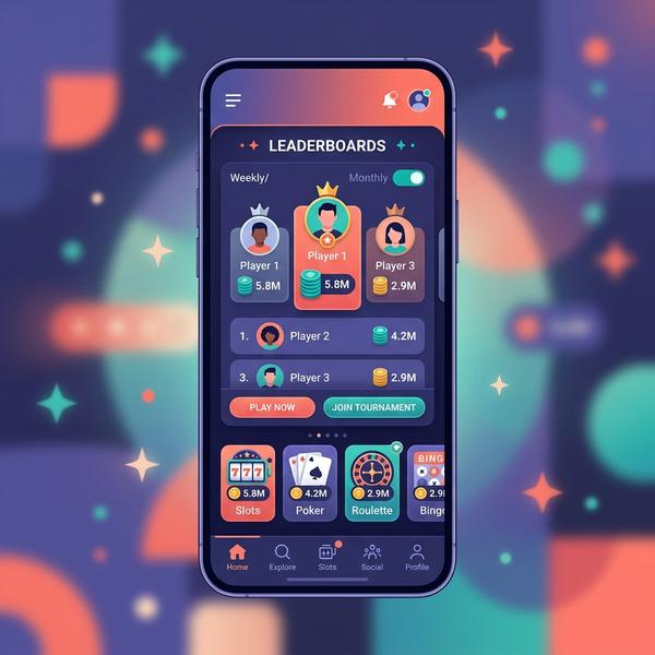 Tableau de bord de l'application moderne de casino