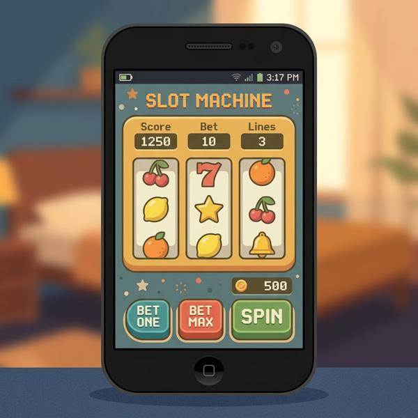 Interface de l'ancienne application de machine à sous